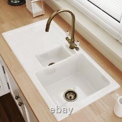 Astini Rustique 150 1.5 Bowl White Ceramic Kitchen Sink