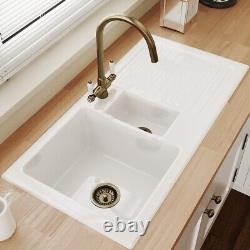 Astini Rustique 150 1.5 Bowl White Ceramic Kitchen Sink