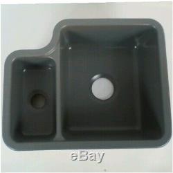 ^ Astracast Lincoln 1.5 Bowl Grey Ceramic Undermount Kitchen Sink RH & LH 74