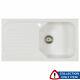 Astracast Swale 1.0 Bowl Gloss White Ceramic Kitchen Sink LHD & Waste