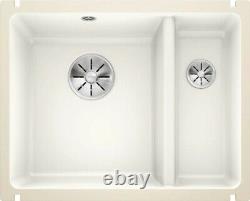 BLANCO Subline 350/150-U 523741 Undermount Crystal White Glossy Ceramic Sink