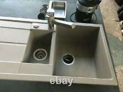 BLANCO kitchen sink, one & half bowls with mixer tap & waste disposal unit