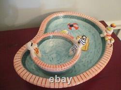 Bathing Beauties Ceramic Chip and Dip Server by Cardinal