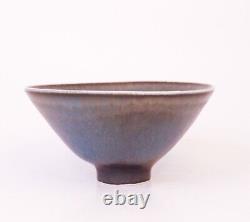 Blue Ceramic Bowl Carl-Harry Stålhane Rörstrand Mid 20th Century