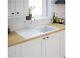 Burbank 1.0 Bowl Gloss White Ceramic Reversible Kitchen Sink +Waste &Pipework