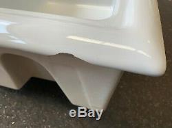Burbank 1.5 Double Bowl Gloss White Ceramic Reversible Kitchen Sink (XX)