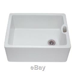 CDA Belfast 1.0 Bowl White Ceramic Kitchen Sink