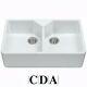 CDA Belfast 2.0 Bowl White Ceramic Kitchen Sink & Waste KC12WH