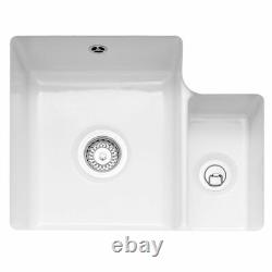 Caple Ettra 150-U 1.5 Bowl Undermount White Ceramic Kitchen Sink