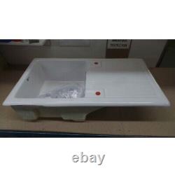 Carron Phoenix Shonelle 105 1.0 Bowl Ceramic White Inset Sink & Waste