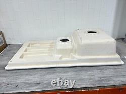 Carron Phoenix Sienna Ceramic Reversible White Kitchen Sink 1.5 Bowl