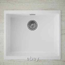 Carysil 1 Bowl Inset Undermount Ceramic Kitchen Sink White