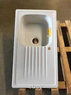 Ceramic Sink Single Bowl Right Hand Drainer Inc Waste 2nd Mh24022