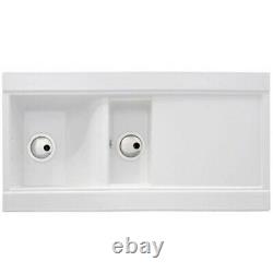 Ceramic Sink in White Abode AW1004 1.5 Bowl Tydal Fireclay