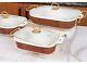Ceramics Chafing Dish, wooden style Rectangular Chafers Buffet 1100, 1600,2300ml