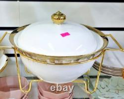 Chafing Deep Dish 2L Casserole Ceramic Bowl Food Warmer Kitchen Gift