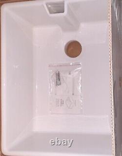 Cooke & Lewis Chadwick Ceramic Rectangular One Bowl White Belfast Sink (W)455mm