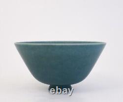 Dark Turquoise Ceramic Bowl Gunnar Nylund Rörstrand Mid 20th Century