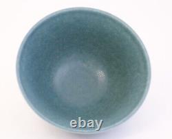 Dark Turquoise Ceramic Bowl Gunnar Nylund Rörstrand Mid 20th Century