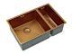 Designer 1.5 Bowl Inset/Undermount Brushed Copper Kitchen Sink & Waste 600 x 450