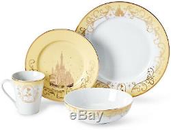 Disney Themed Dinnerware Set Ceramic Plates Bowls Mugs Collectible 16-Piece New