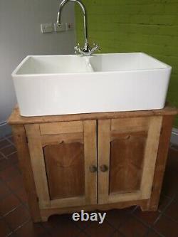 Double Bowl Belfast sink. Unused. Including Mixer Taps, Plug Hole Covers