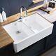 Double Bowl White Ceramic Kitchen Sink Taylor & Moore Ada BUN/ADA2B800/85405