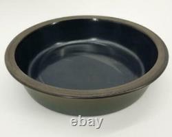 Edith Heath Ceramics Onyx/Olive Deep Serving Bowl Vintage Rim Rare Sausolito