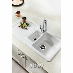 Franke By V&B 1.5 Bowl Gloss White Ceramic Kitchen Sink VBK651 LHD 124.0049.872