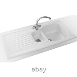 Franke Elba ELK 651 Ceramic White 1.5 Bowl Kitchen Inset Sink