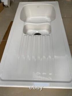 Franke Kitchen Sink Elba 1.5 Bowl Inset Ceramic Polar White