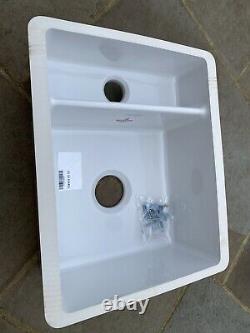Franke Kubus KBK 160 1.5 Bowl Undermounted Ceramic Kitchen Sink, White New