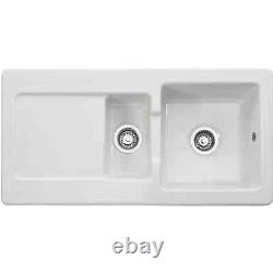 Franke Livorno Ceramic 1.5 Bowl Kitchen Sink White