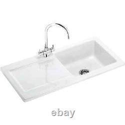 Franke Livorno Ceramic 1 Bowl Kitchen Sink White