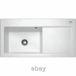 Franke Mythos MTK611 Single Bowl Ceramic Sink in White RHD 124.0050.118 REF 10