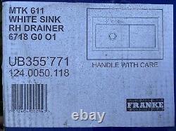 Franke Mythos MTK611 Single Bowl Ceramic White Sink RHD 124.0050.118 Plus More