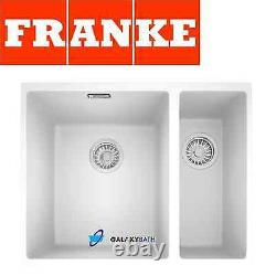 Franke Sirius White Polar Tectonite Undermount 1.5 Bowl Square Kitchen Sink