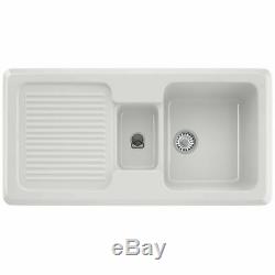 Franke VBK651 Kitchen Sink 1.5 Bowl Reversible Ceramic White-124.0049.870
