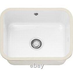 Franke V&B White Single Kitchen Sink Bowl Undermount VBK 110 50 Ceramic 126