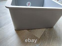 Franke kubus 1.5 Bowl Ceramic Sink Matt Pearl Grey. Undermounted Belfast Style