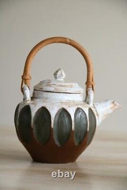 Glazed Earthenware Teapot Jug & Sugar Bowl