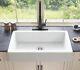 Gloss White 910 x 460 x 250mm Ceramic Belfast Kitchen Sink Single Bowl