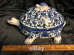 Gorgeous Bombay China Porcelain Pottery Ceramic Turtle Tureen Server 15 D