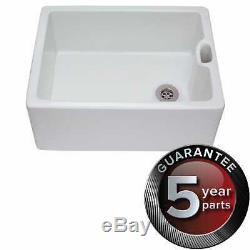 Graded CDA KC10WH 60cm White Large Single Bowl Belfast Ceramic Kitchen Sink