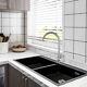 Granite Stone 2 Bowl Double Kitchen Sink Drainer Inset Basket & Waste 2.0 Sinks