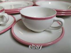 Habitat Kristina England Pink Set Dinner Plates Tea Cup Pot Bowl Rare 17 piece