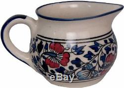 Handmade Blue Pottery Ceramic Tea Set Cups Plates Kettle Sugar Bowl Milk Pourer