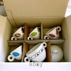Illy Collection Alien Cups David Byrne 4 Numbered & Signed Cups with Sugar Bowl