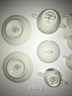 Illy Espresso Collection Alien Cups by David Byrne 4 Mocha Cups +Sugar Bowl 2001