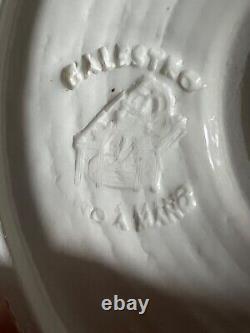 Italian hand made clay plates & bowls Casa Virginia, white & green, rrp £285